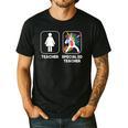 Special Ed Teacher Dabbing Unicorn Teacher Women Men's Casual T-Shirt Black