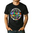 Special Education Teacher SPED Squad Team Kids Men Groovy Men's Casual T-Shirt Black Special Education Teacher SPED Squad Team Kids Men Groovy Men's Casual T-Shirt Black