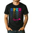 SPED Squad Proud Special Education Para Teacher Colorful Men's Casual T-Shirt Black SPED Squad Proud Special Education Para Teacher Colorful Men's Casual T-Shirt Black