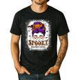 Spooky Paraprofessional Life Halloween Messy Bun Teacher For Men Women Men's Casual T-Shirt Black Spooky Paraprofessional Life Halloween Messy Bun Teacher For Men Women Men's Casual T-Shirt Black
