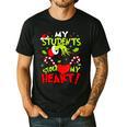 My Students Stole My Heart Teacher Holiday Merry Christmas Men's Casual T-Shirt Black My Students Stole My Heart Teacher Holiday Merry Christmas Men's Casual T-Shirt Black