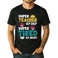 Super Hero Teacher Superheroes Men's Casual T-Shirt Black Super Hero Teacher Superheroes Men's Casual T-Shirt Black