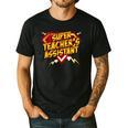 Super Teacher's Assistant Educational Superhero Men's Casual T-Shirt Black Super Teacher's Assistant Educational Superhero Men's Casual T-Shirt Black