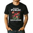 Support Public Education Cute Floral Teacher Red For Ed Men's Casual T-Shirt Black Support Public Education Cute Floral Teacher Red For Ed Men's Casual T-Shirt Black