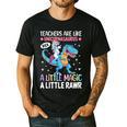 T Rex Dinosaur Unicorn Teachers Are Like Unicornasaurus Rex Men's Casual T-Shirt Black