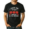 I Teach The Cutest Apples In The Orchard Cute Fall Teacher Men's Casual T-Shirt Black I Teach The Cutest Apples In The Orchard Cute Fall Teacher Men's Casual T-Shirt Black