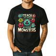 I Teach The Cutest Little Monsters Teacher Halloween Outfit Men's Casual T-Shirt Black I Teach The Cutest Little Monsters Teacher Halloween Outfit Men's Casual T-Shirt Black