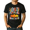 I Teach The Cutest Pumpkins In The Patch Teacher Men's Casual T-Shirt Black