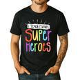 I Teach Future Superheroes Teacher Teaching Men's Casual T-Shirt Black I Teach Future Superheroes Teacher Teaching Men's Casual T-Shirt Black