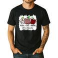 Teach Love Inspire Pre-k Teacher Apple Leopard Red Plain Men's Casual T-Shirt Black