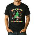 Teacher Christmas Shirts Pajama Matching Rockin' Around The Classroom -Adult Short Sleeve Small Modern Festive Christmas Teacher Xmas Vibes T-Shirt Men's Casual T-Shirt Black