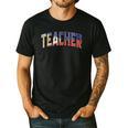 Teacher Filipino Vintage Heritage DNA Flag Men's Casual T-Shirt Black Teacher Filipino Vintage Heritage DNA Flag Men's Casual T-Shirt Black