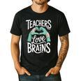 Teacher Halloween Shirt Women Men Teachers Love Brains Men's Casual T-Shirt Black Teacher Halloween Shirt Women Men Teachers Love Brains Men's Casual T-Shirt Black
