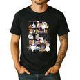 Teacher Library Ghost Reading Book Halloween Cat Men's Casual T-Shirt Black Teacher Library Ghost Reading Book Halloween Cat Men's Casual T-Shirt Black