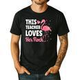 This Teacher Loves Her Flock Teaching Flamingo Girl Men's Casual T-Shirt Black This Teacher Loves Her Flock Teaching Flamingo Girl Men's Casual T-Shirt Black
