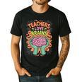 Teacher Teachers Love Brains Halloween Men Women Men's Casual T-Shirt Black