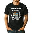 Teachers Red Ribbon Week Say No To Drugs Say Yes To Books Men's Casual T-Shirt Black Teachers Red Ribbon Week Say No To Drugs Say Yes To Books Men's Casual T-Shirt Black