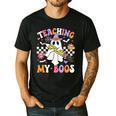 Teaching My Boos Ghost Teacher Cute Groovy Halloween Teacher Men's Casual T-Shirt Black Teaching My Boos Ghost Teacher Cute Groovy Halloween Teacher Men's Casual T-Shirt Black