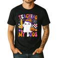 Teaching My Boos Ghost Teacher Cute Pencil Halloween Teacher Men's Casual T-Shirt Black