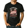 Teaching Kids About Jesus Is My Ministry Christian Teacher Men's Casual T-Shirt Black