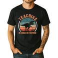 Teaching Is A Walk In The Park Teacher T-Rex Retro Men's Casual T-Shirt Black Teaching Is A Walk In The Park Teacher T-Rex Retro Men's Casual T-Shirt Black