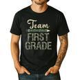 Team First Grade Camo 1st Grade Teacher Camouflage Men's Casual T-Shirt Black