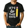 Lets Do This Test Day State Testing Teacher Motivational Men's Casual T-Shirt Black