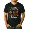 Thankful For My Prek Turkeys In Masks Thanksgiving Teacher For Men Women Men's Casual T-Shirt Black