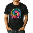 Tie Dye Prek Teacher Rainbow Preschool Back To School Girl Men's Casual T-Shirt Black