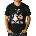 TK Boo Crew Retro Groovy Halloween Floral Ghost TK Teacher Men Women Kids Men's Casual T-Shirt Black