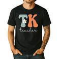 TK Teacher Retro Groovy Vintage Happy First Day Of School Men's Casual T-Shirt Black TK Teacher Retro Groovy Vintage Happy First Day Of School Men's Casual T-Shirt Black