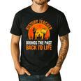 History Teacher Brings Past Back To Life Halloween Zombie Men's Casual T-Shirt Black History Teacher Brings Past Back To Life Halloween Zombie Men's Casual T-Shirt Black