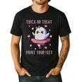 Trick Or Treat Point Your Feet Halloween Ghost Dance Teacher Men's Casual T-Shirt Black Trick Or Treat Point Your Feet Halloween Ghost Dance Teacher Men's Casual T-Shirt Black