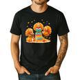Turkey Read Books Reading Fall Thanksgiving Teacher Men's Casual T-Shirt Black