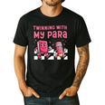 Twinning With My Para Teacher Matching Paraprofessional 70s For Men Women Men's Casual T-Shirt Black