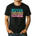 Never Underestimate A Public School Teacher Groovy Women Men's Casual T-Shirt Black Never Underestimate A Public School Teacher Groovy Women Men's Casual T-Shirt Black