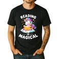 Unicorn Teacher Reading Is Magical Book Men's Casual T-Shirt Black