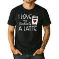Valentines Day Teacher Tee I Love My Students A Latte Men's Casual T-Shirt Black