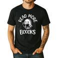 Vintage Halloween Teacher Women Reading Read More Books Men's Casual T-Shirt Black