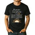 Vintage Human Sunshine Definition Teachers Mom Boss Women Men's Casual T-Shirt Black
