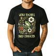 Weird Teachers Build Character Frog Reading Book Librarian Men's Casual T-Shirt Black