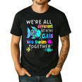 We'Re All Different But We Swim Together Elementary Teacher Men's Casual T-Shirt Black