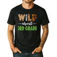 Wild About 3rd Grade Teacher Student Third Grade Zoo Safari Men Women Girls Kids Men's Casual T-Shirt Black