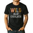 Wild About Kindergarten Teacher Leopard Print Men's Casual T-Shirt Black Wild About Kindergarten Teacher Leopard Print Men's Casual T-Shirt Black