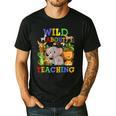 Wild About Teaching Safari Jungle School Teacher Men's Casual T-Shirt Black