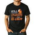 Will Trade Students For Candy Halloween Costume Teacher Men's Casual T-Shirt Black