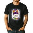 Witchy Teacher Halloween Messy Bun Teacher Bleached Men's Casual T-Shirt Black Witchy Teacher Halloween Messy Bun Teacher Bleached Men's Casual T-Shirt Black