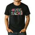 Women Music Teacher First Day Of School Elementary School Men's Casual T-Shirt Black Women Music Teacher First Day Of School Elementary School Men's Casual T-Shirt Black