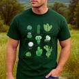 10 Types Of Cactus Succulent Teacher Chart Cactus Lover Tee Men's Casual T-Shirt Forest