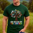 100 Days In The Books Reading Teacher 100th Day Of School Men's Casual T-Shirt Forest 100 Days In The Books Reading Teacher 100th Day Of School Men's Casual T-Shirt Forest